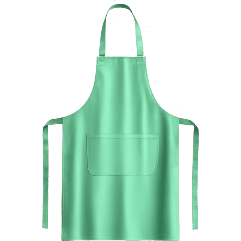 Realistic mint green kitchen apron isolated  emoji