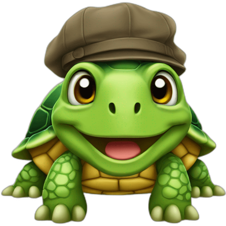 turtle with cap emoji