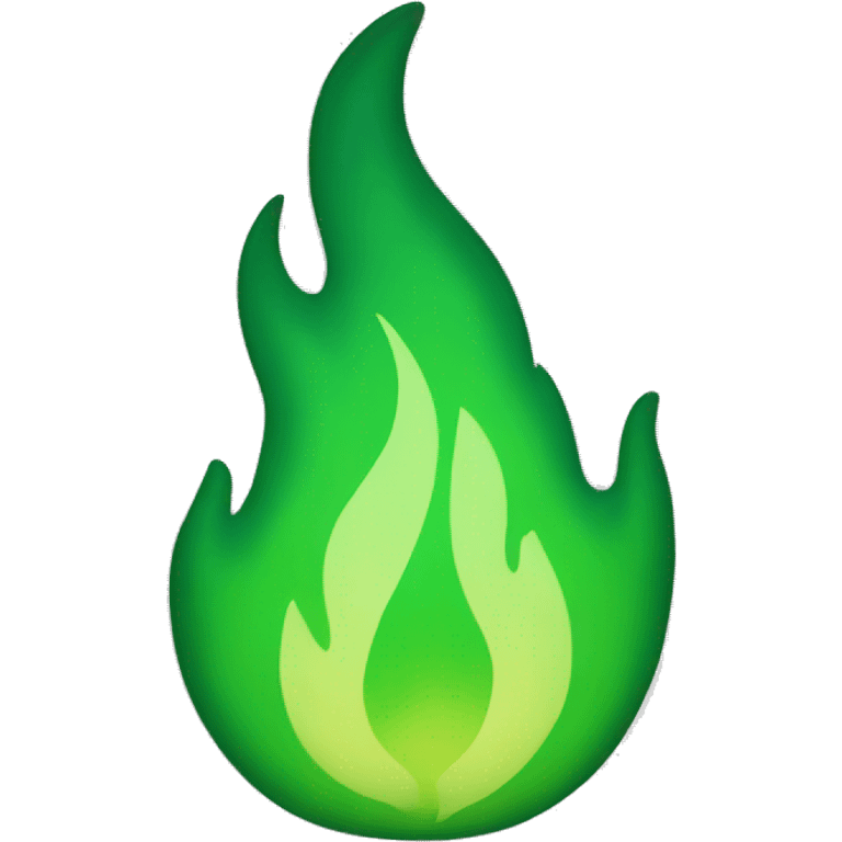 Green flames emoji