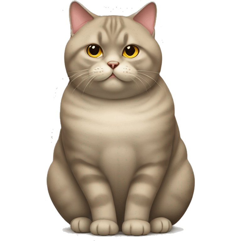 fat british cat sitting emoji