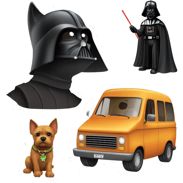 Cardcraft Real 3d Darth Vader and Scooby Doo’s mystery van printouts  emoji