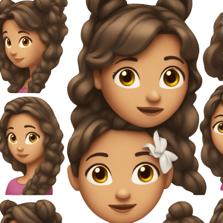 Brunette with Disney ears emoji