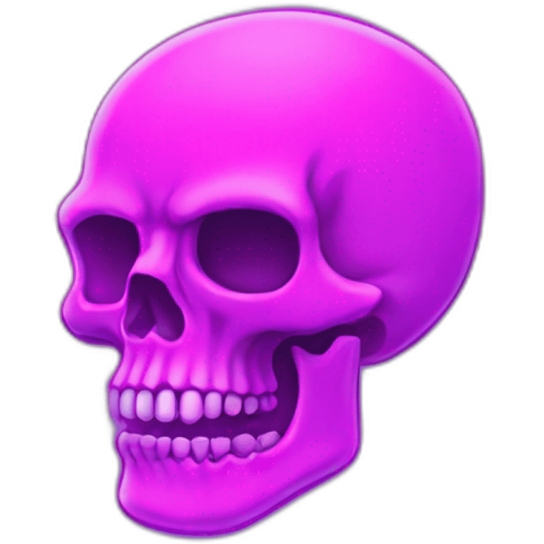 neon sign skull outline emoji