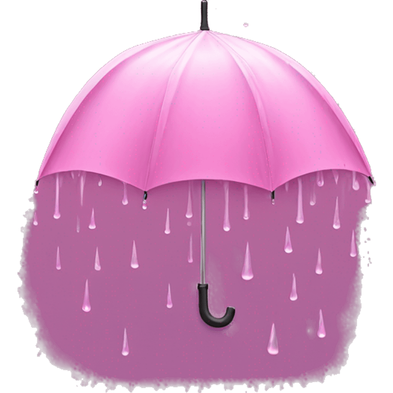 Pink rain emoji