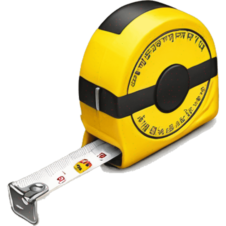 single Tape measure yellow emoji