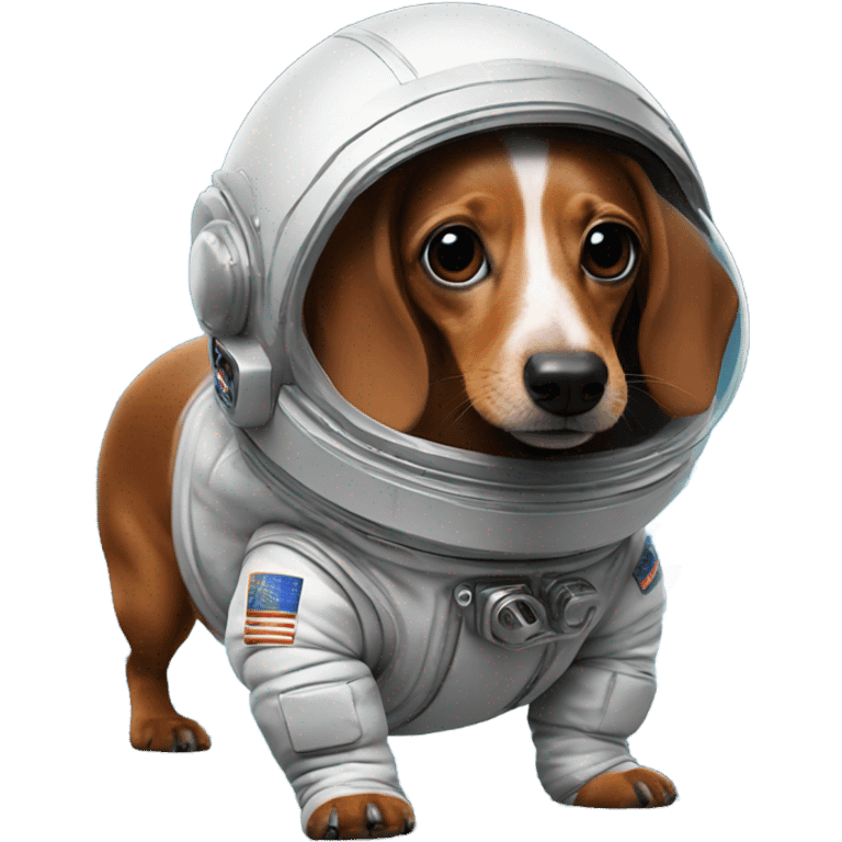 Sausage dog in space suit emoji