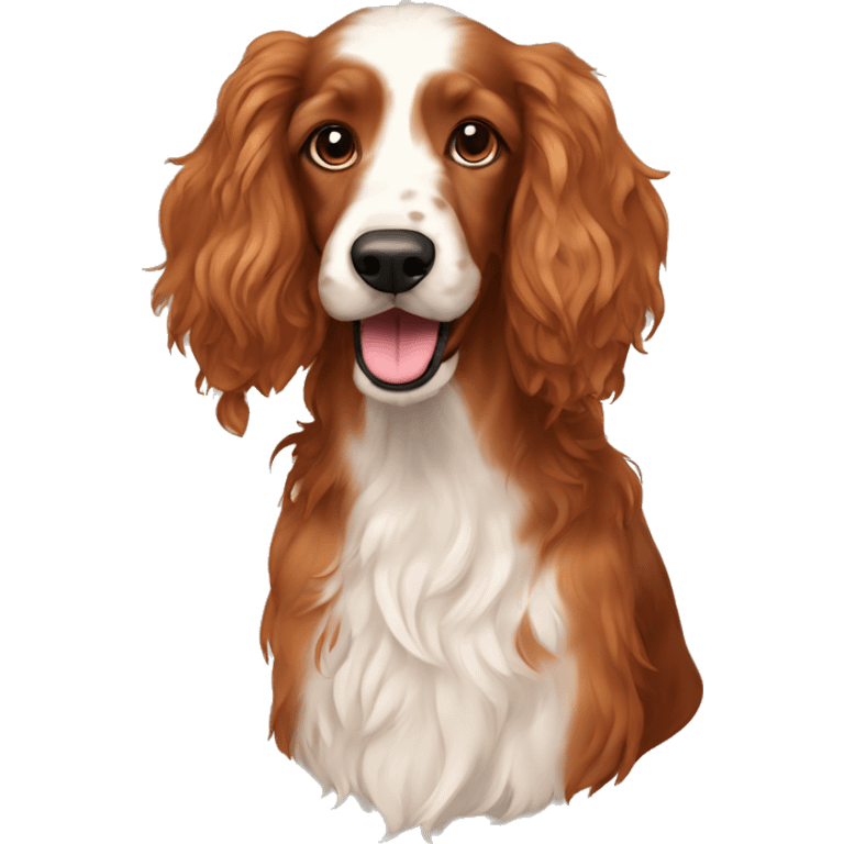 Milo the Mini Irish Setter + Poodle emoji