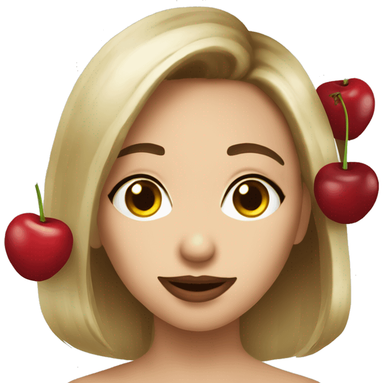 Coquette cherries emoji