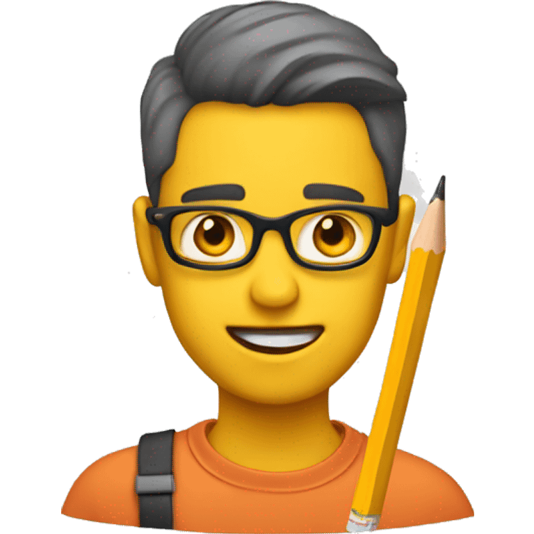 a content editor with a pencil behind their ear emoji