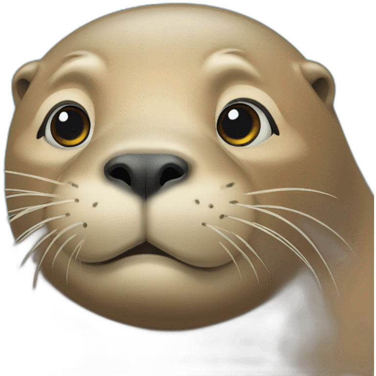 super blushing sea lion emoji