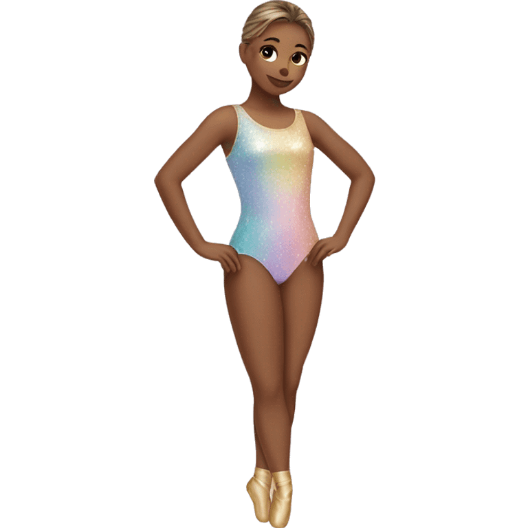 sparkly colorful pastel leotard emoji