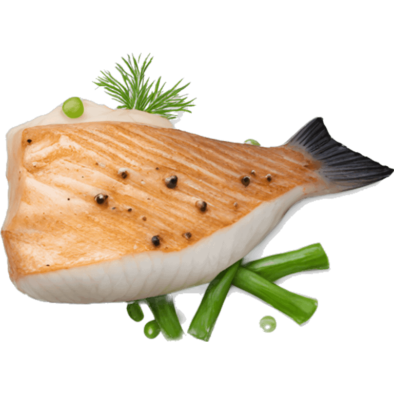 Pacific cod steak with the silver skin emoji