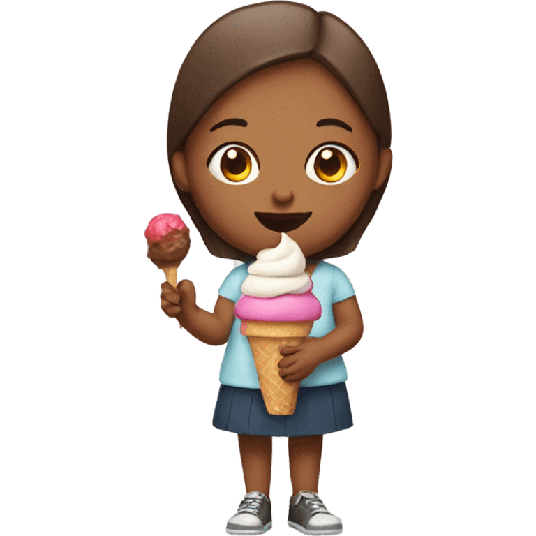 girl holding icecream emoji