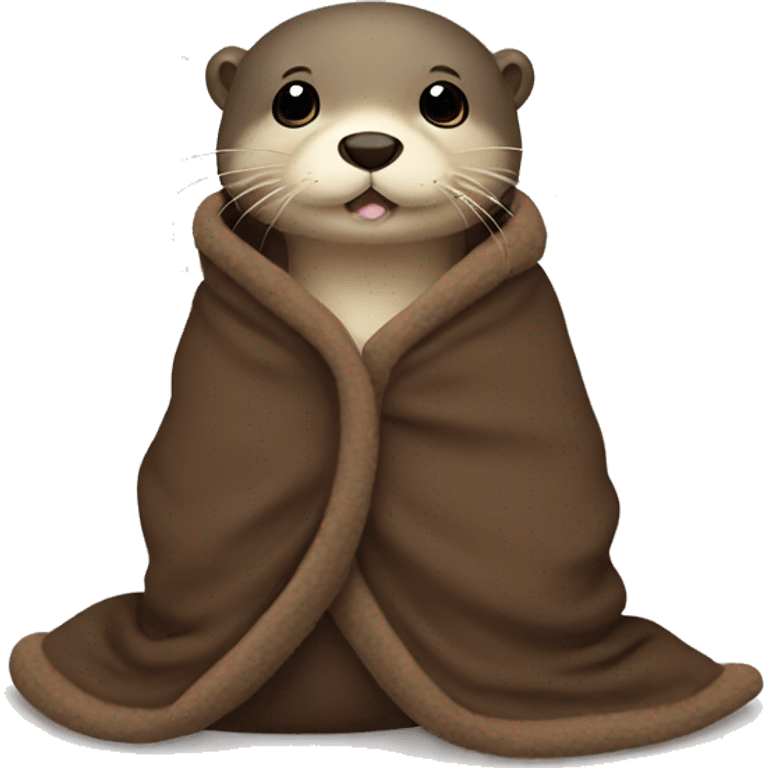 otter cozy in blanket emoji