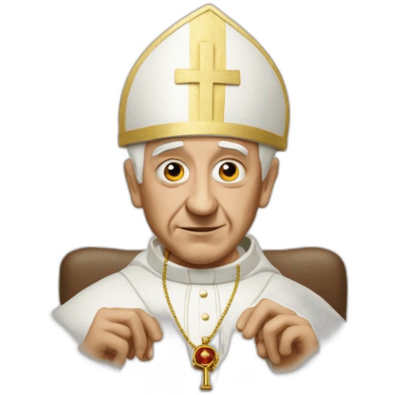 The pope stoned emoji