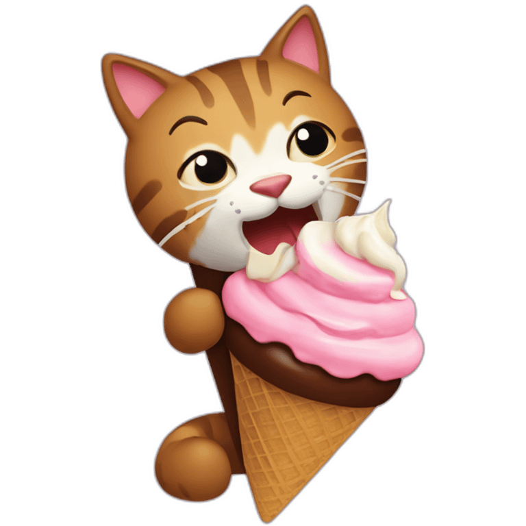 a-cat-eating-chocolate-shaving-icecream emoji