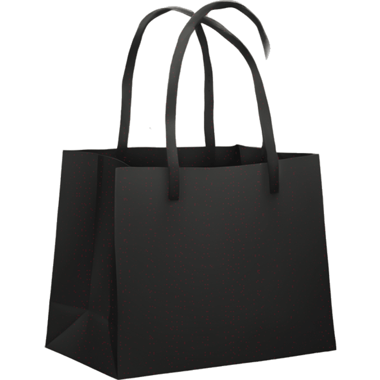 simple small shopping bag black emoji