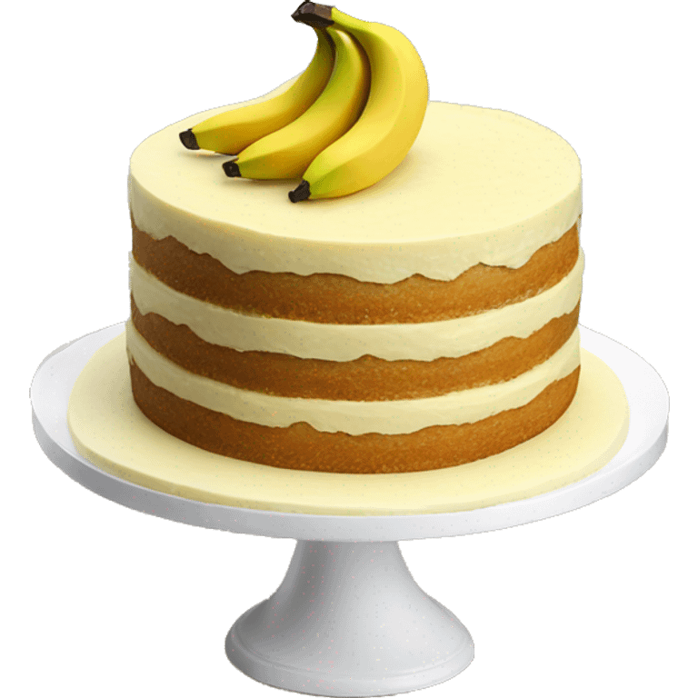 Realistic banana layered cake emoji