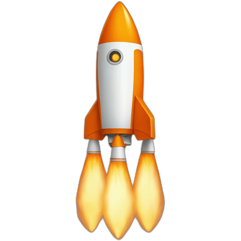 orange rocket emoji