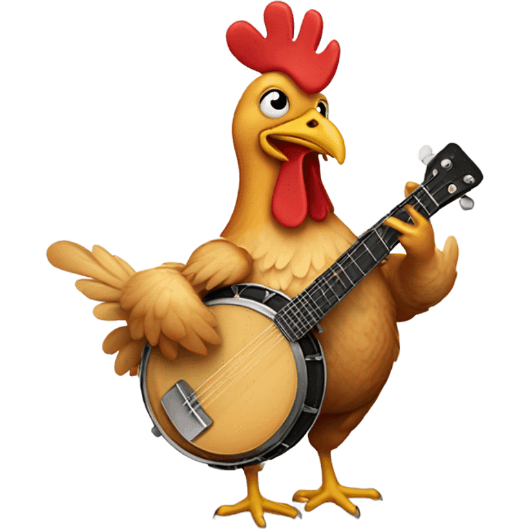 chicken playing banjo  emoji