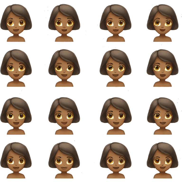 Tan girl with short hair  emoji