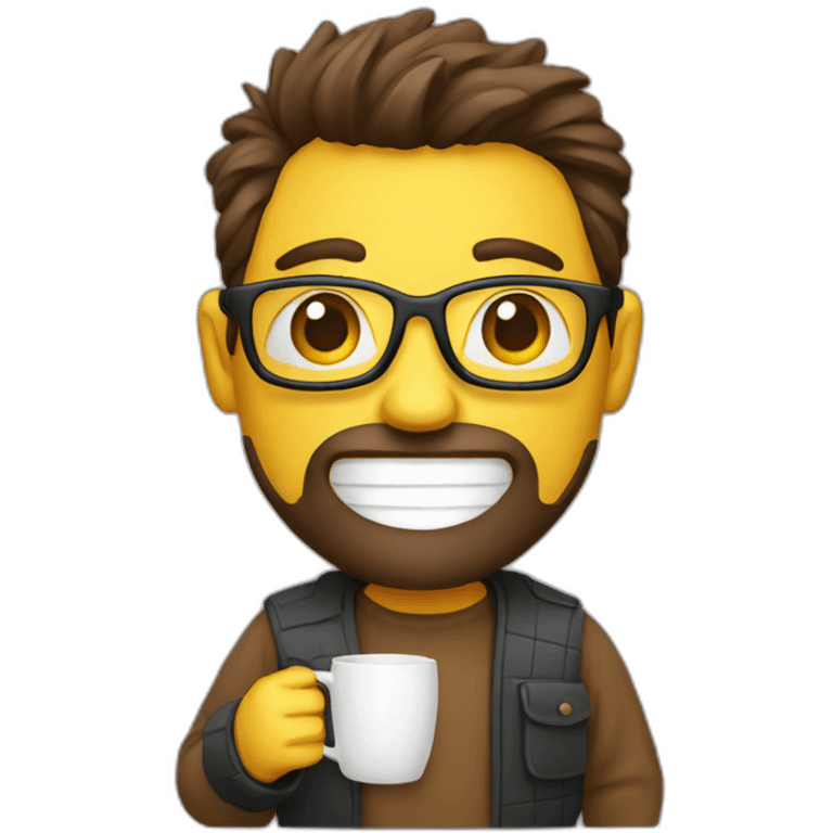 developer with coffe mug emoji