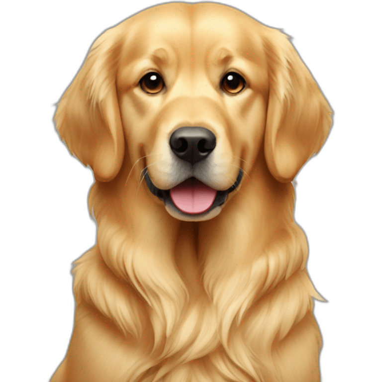 Golden retriver wirh cookie emoji