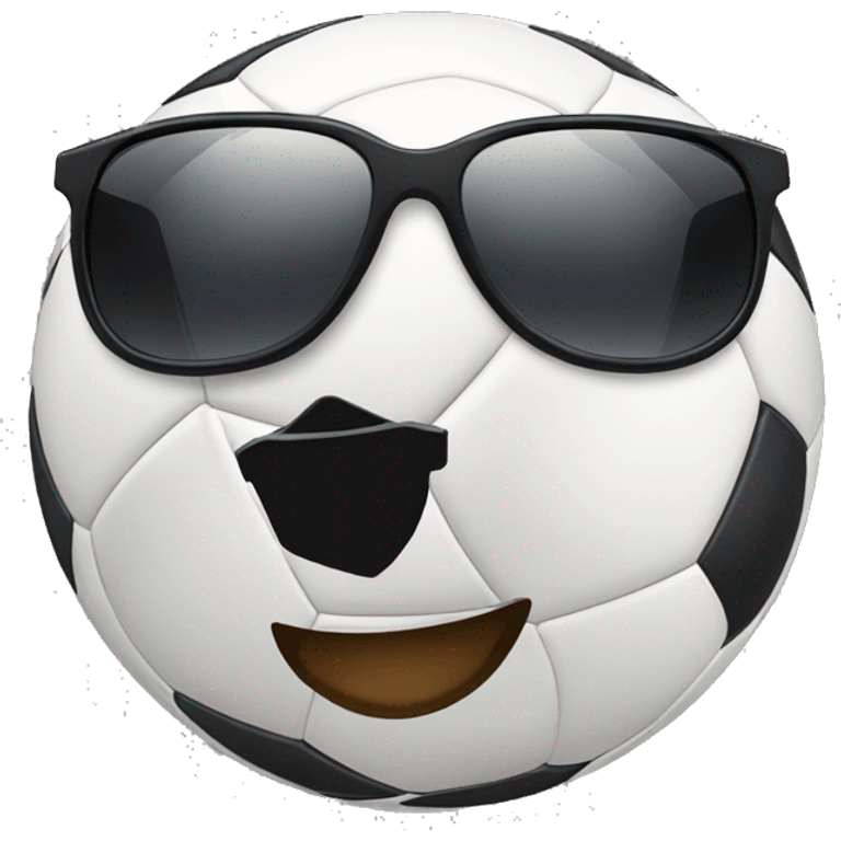 Soccer ball wearing sunglasses emoji