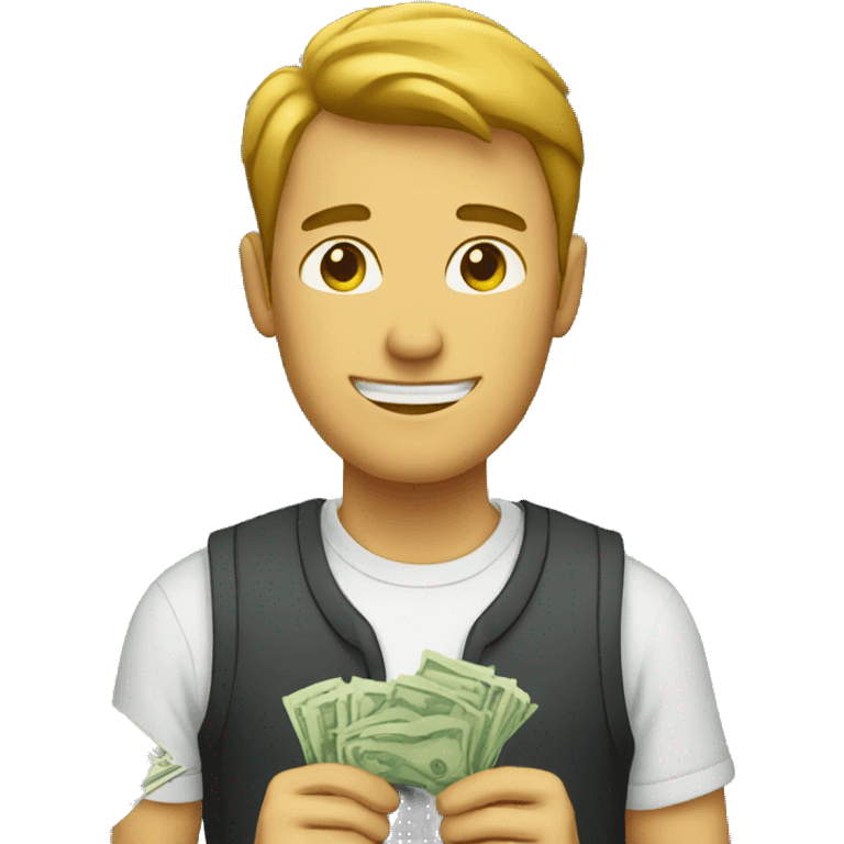 guy holding money emoji