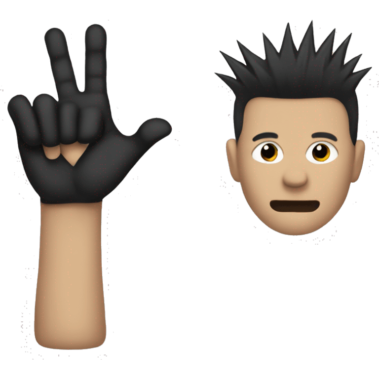 Punk rock hand sign emoji