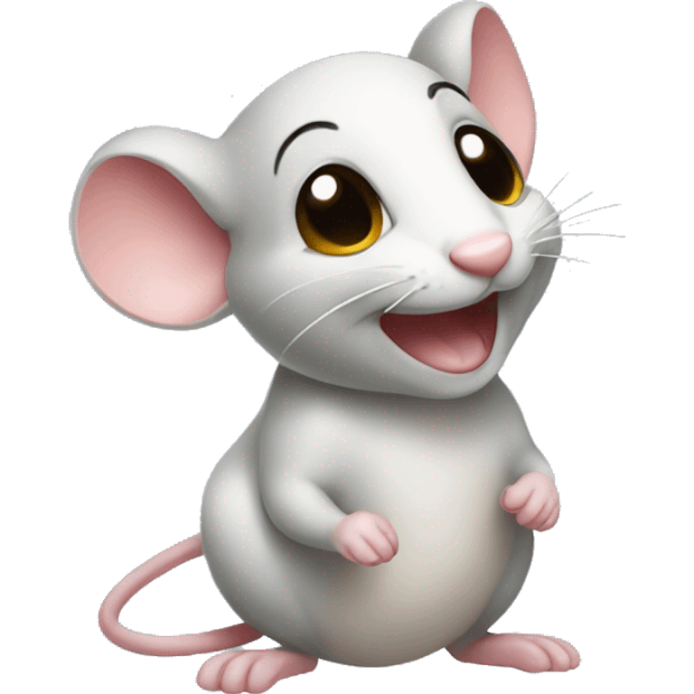 A mouse that smiles a lot emoji