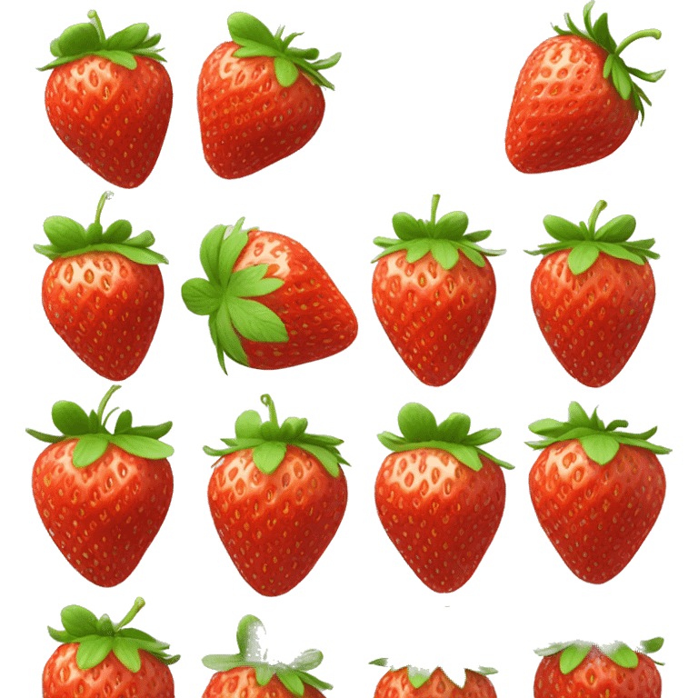 strawberry 3D emoji