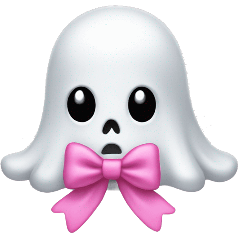 pink bow ghost emoji