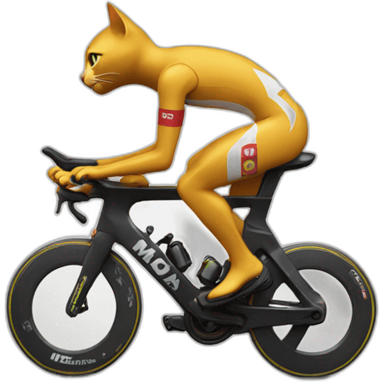 Cat racing Ironman in WINDRUSH kit emoji