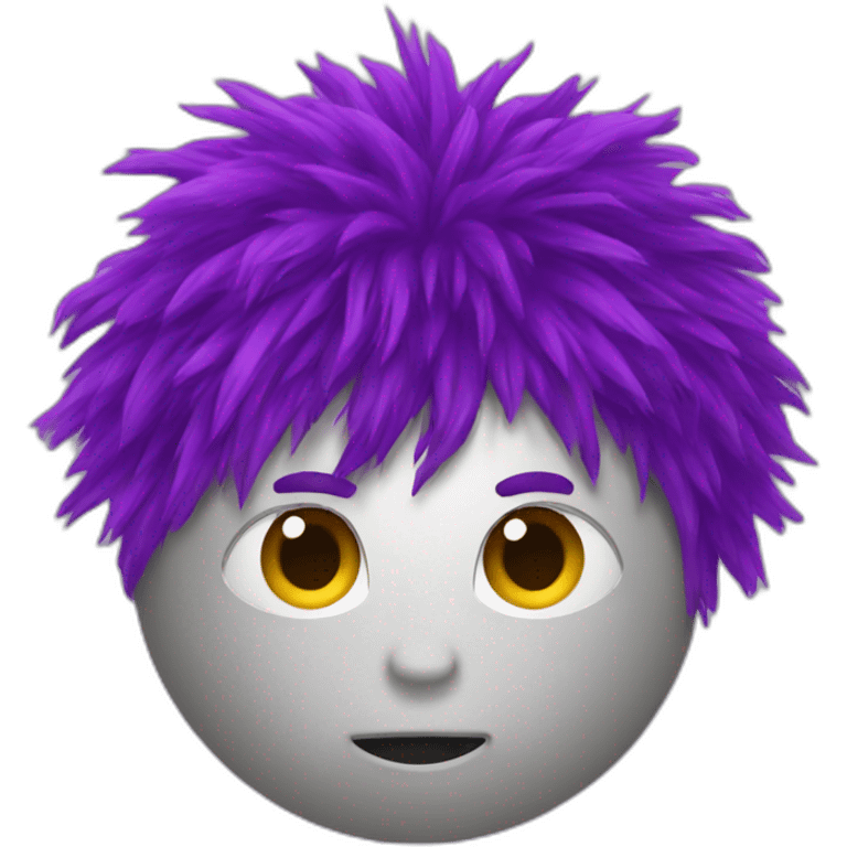 purple hairball emoji