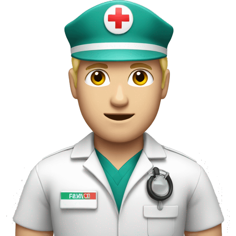 Blonde male paramedic  emoji