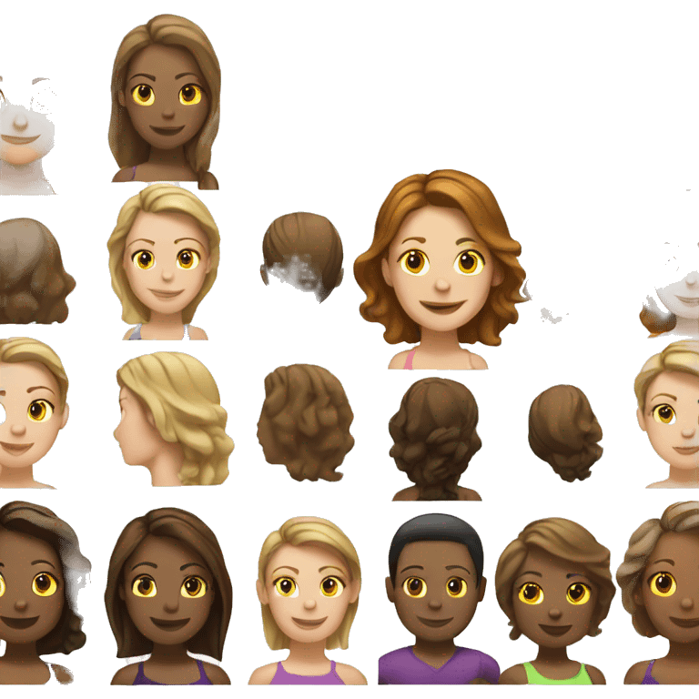 White woman with brown hair crossfit emoji