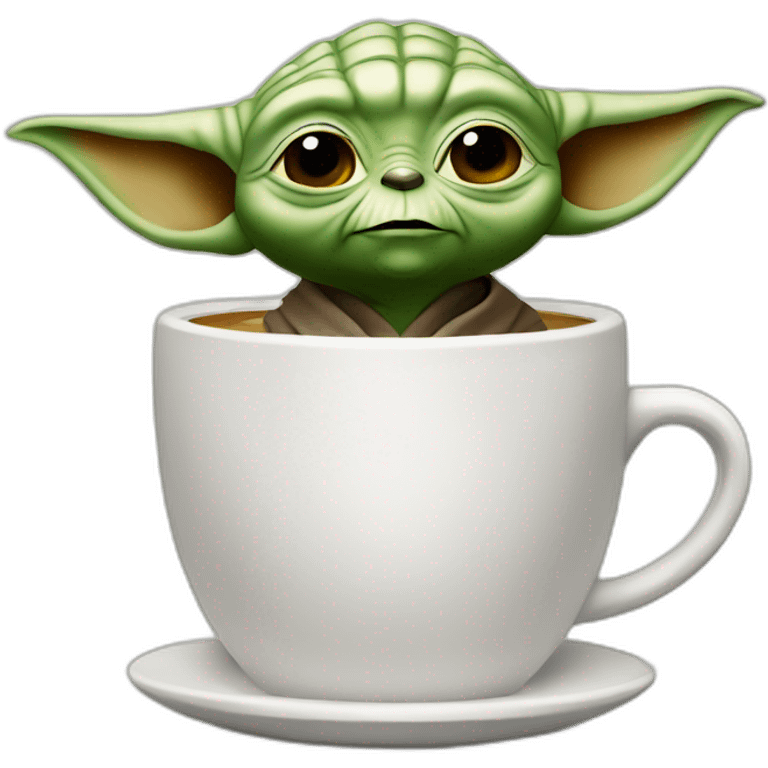 yoda with coffee emoji