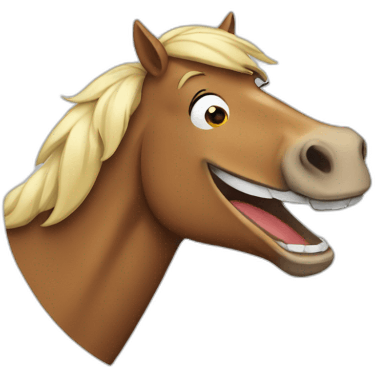 laughing horse emoji