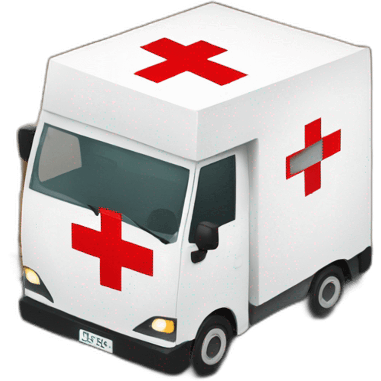 Red cross logo logistics emoji