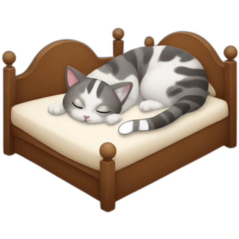 lazy cat in the bed emoji