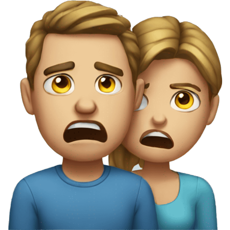 angry couple crying emoji