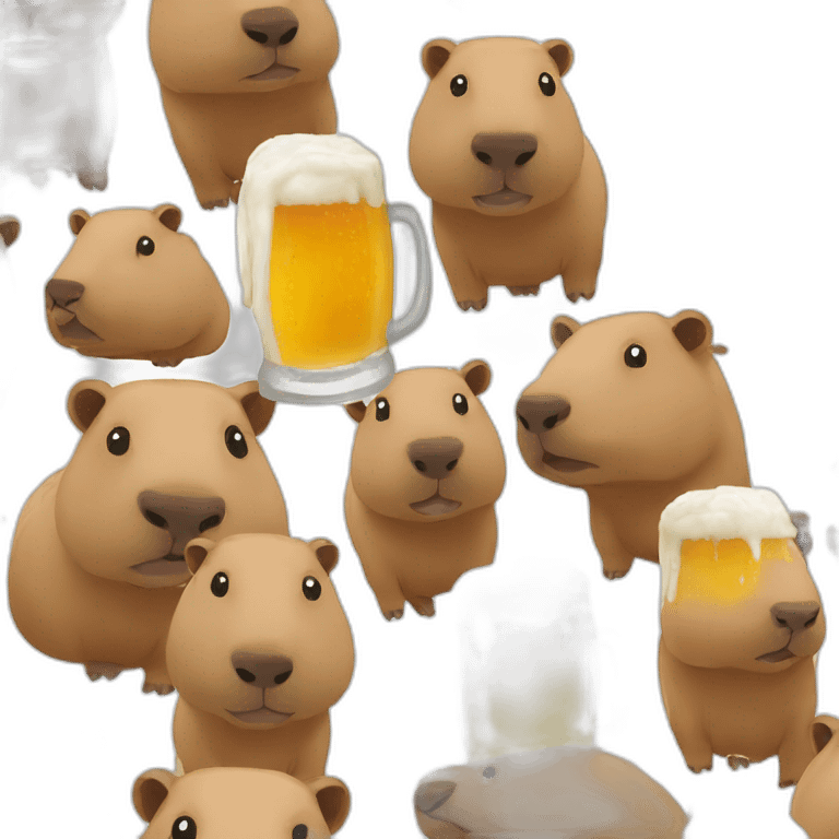 Capybara beer emoji