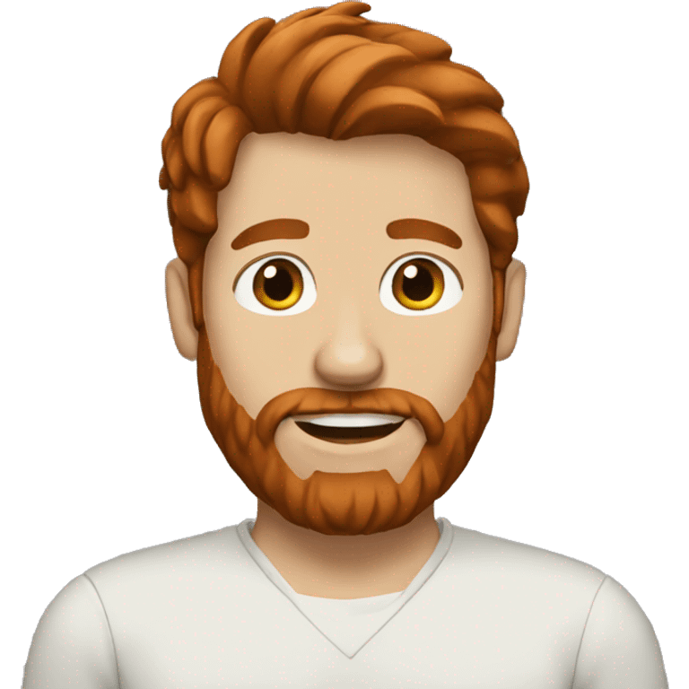 Guy with brown hair and red beard emoji