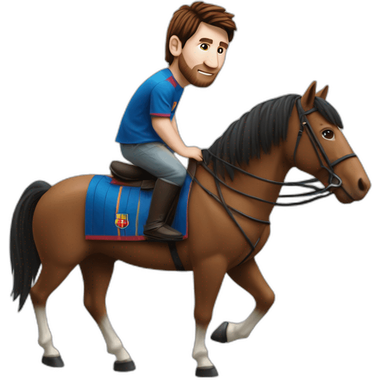 Messi sur un cheval emoji