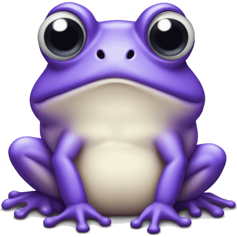 Purple frog with eye lashes emoji