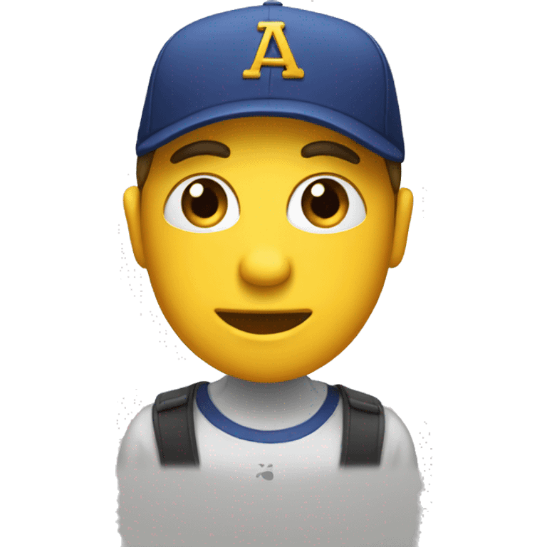 Emoji with LA hat emoji