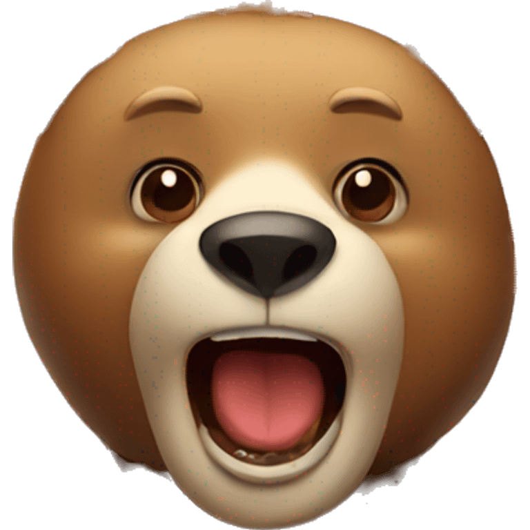 Bear eating donuts  emoji