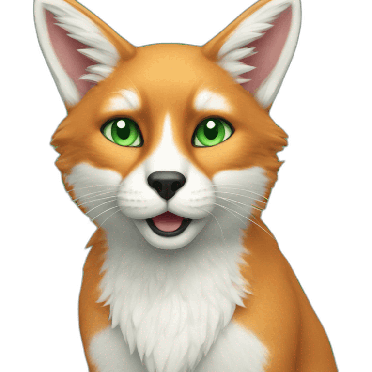 Cat-fox-mintgreeneyes emoji