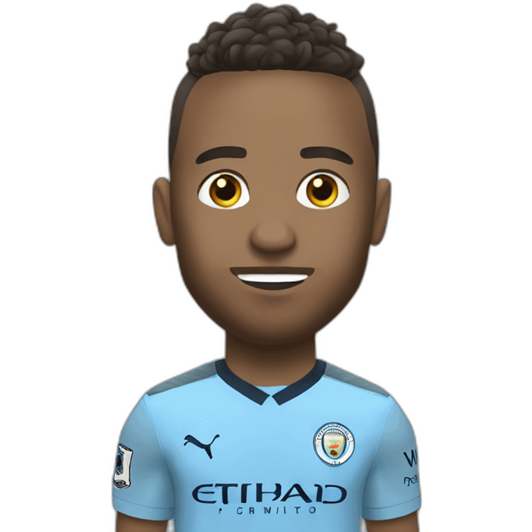 manchester city player running big head emoji